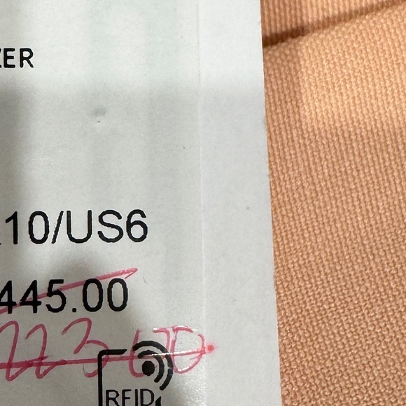 Reiss Wool Linen Blend Slim Fit Blazer In Apricot NEW - Picture 6 of 7